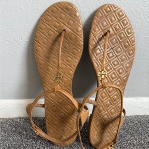 Tory Burch Brown Leather Sandals